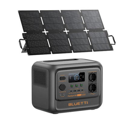 Kit tragbare Powerstation BLUETTI Premium 100 V2 + Solarpanel 130 W (0% MwSt)