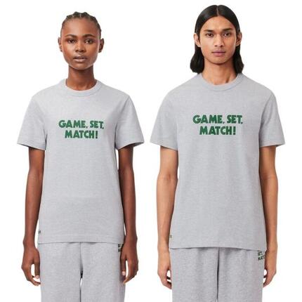Camiseta Gris Lacoste Efecto Piqué Game, Set Match