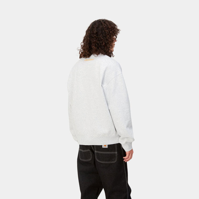 Sudadera Gris Carhartt DeadKebab Knock Knock Swea Ash Heather 2/5