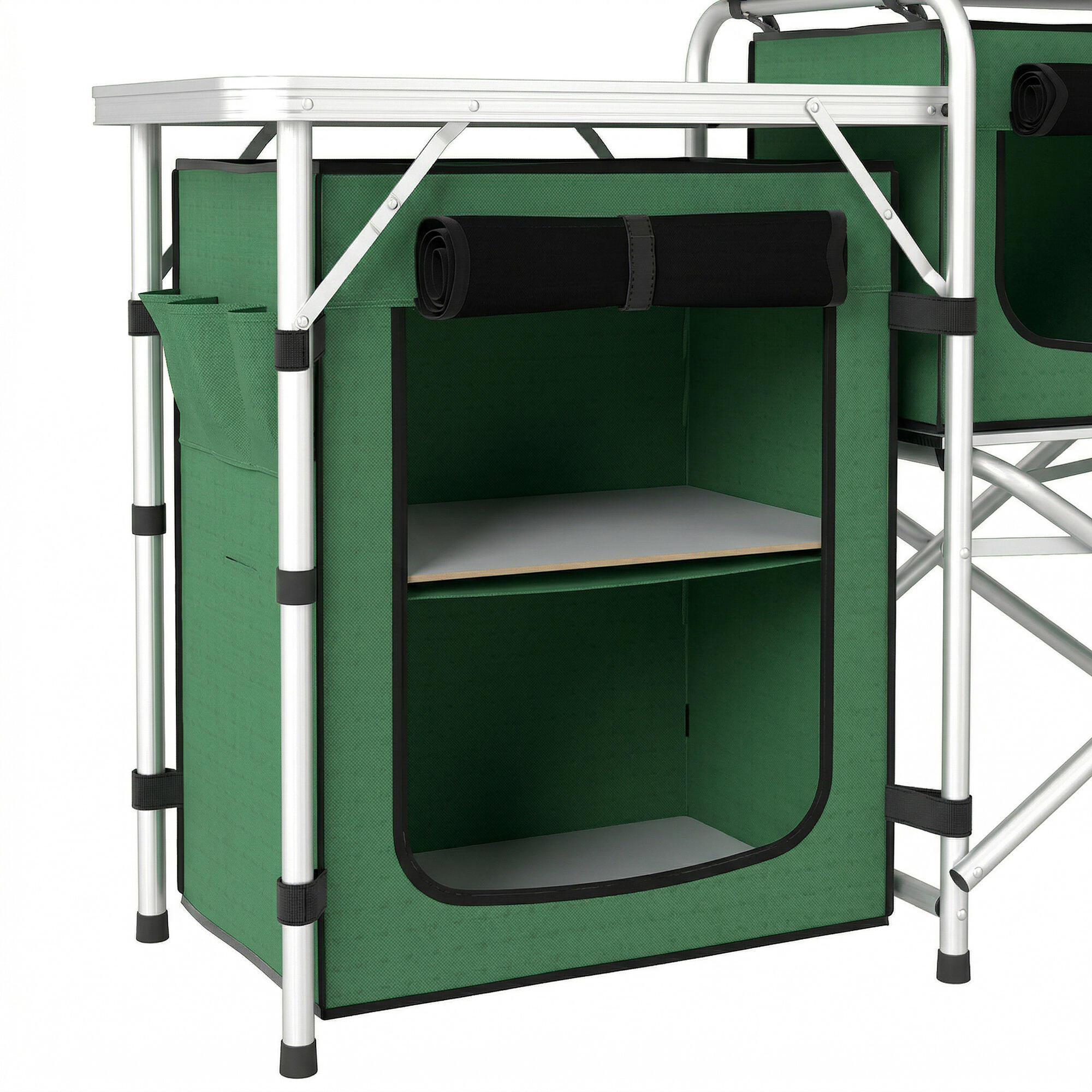 Armário para camping 172x48x119 cm verde Outsunny 5/5