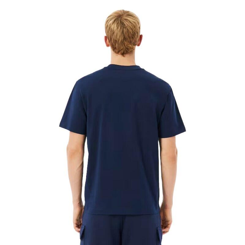 Camiseta Azul Marino Lacoste Color Block Marine de Estilo Deportivo 3/4