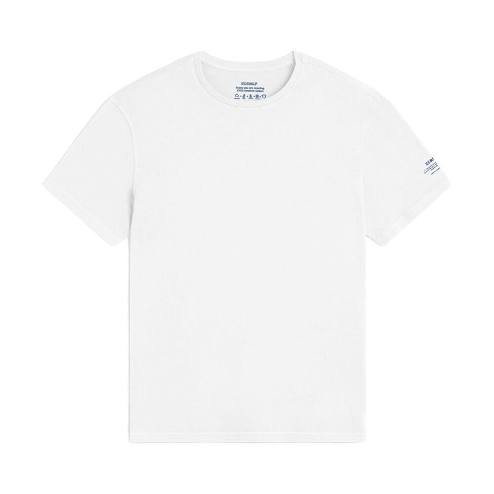 Camiseta Blanca de Manga Larga Ecoalf Hope White con Cuello Redondo 2/5