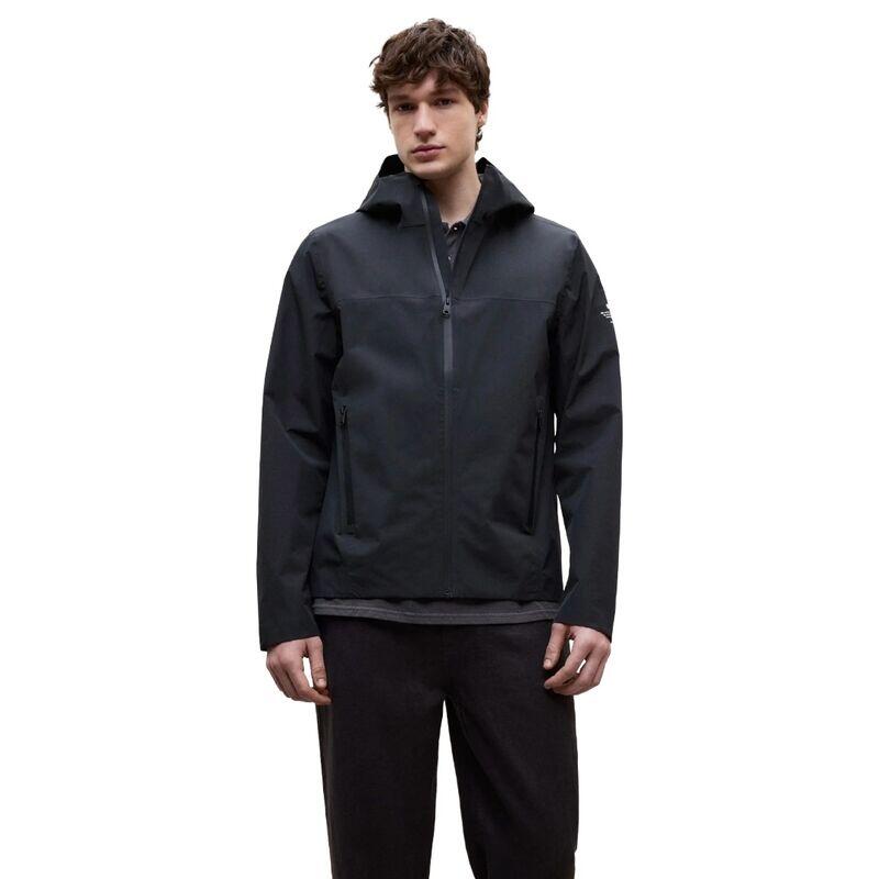 Chaqueta Negra Ecoalf Darwin Black de Corte Regular con Cremallera 2/5