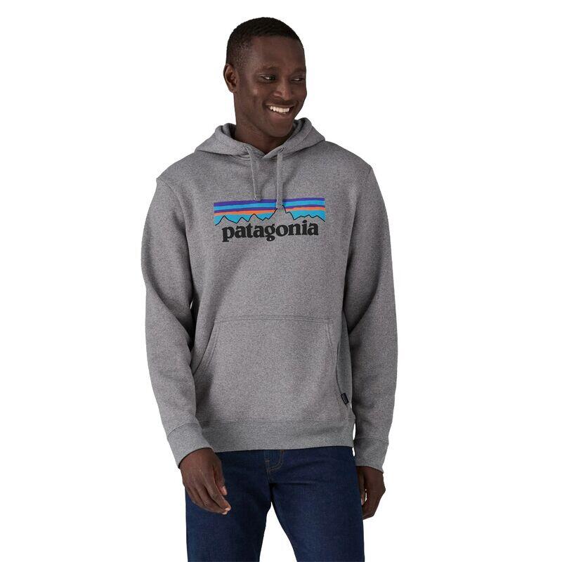 Sudadera Gris Patagonia con Capucha P-6 Logo Uprisal Hoody Gravel Heather 2/4