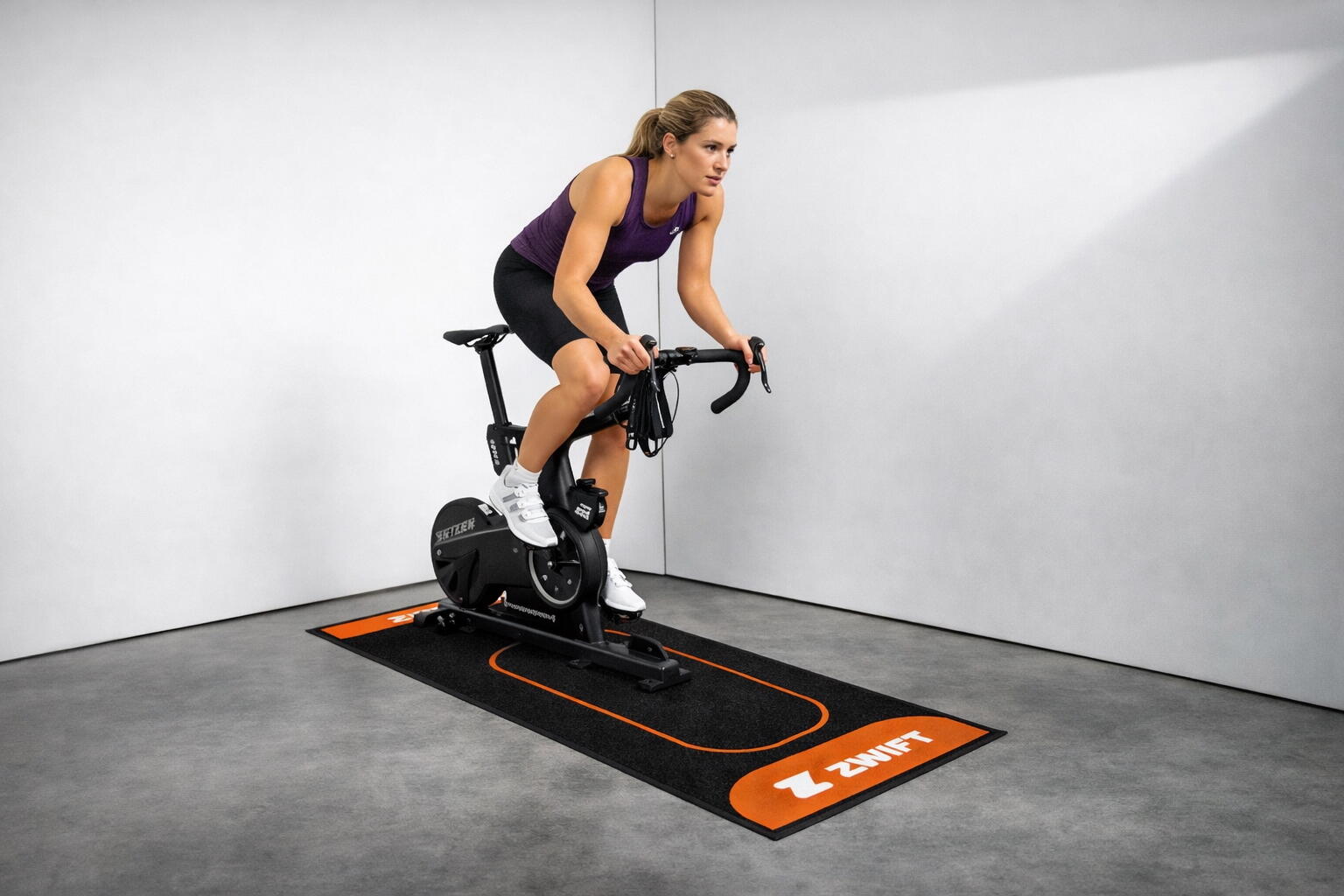 Tapete para rolo de treino SIXTEN 65x180 Zwift - Antivibração e redução de ruído 5/5