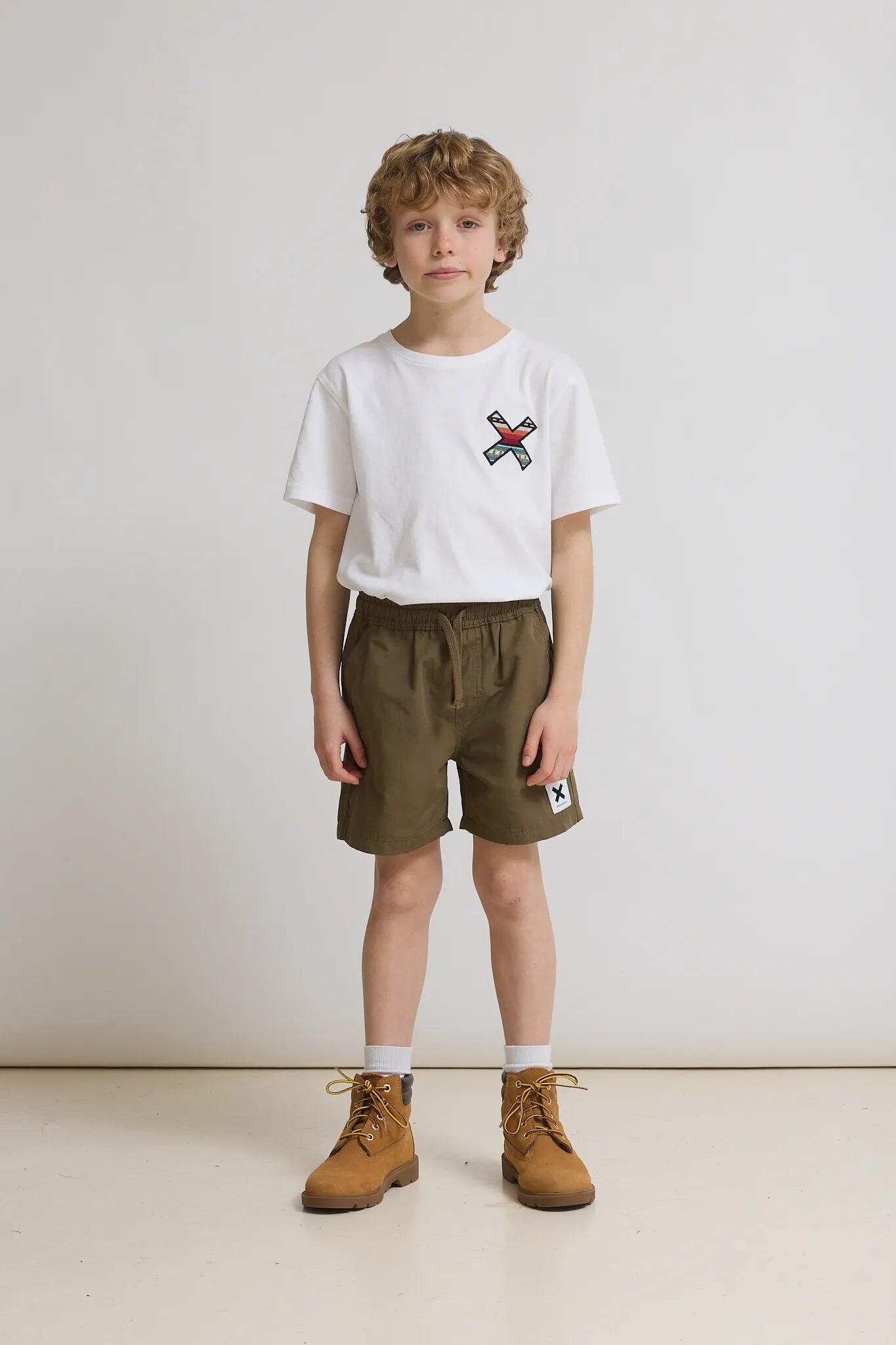 Pantalón Corto Kids Valley Olive Green de Algodón 3/4