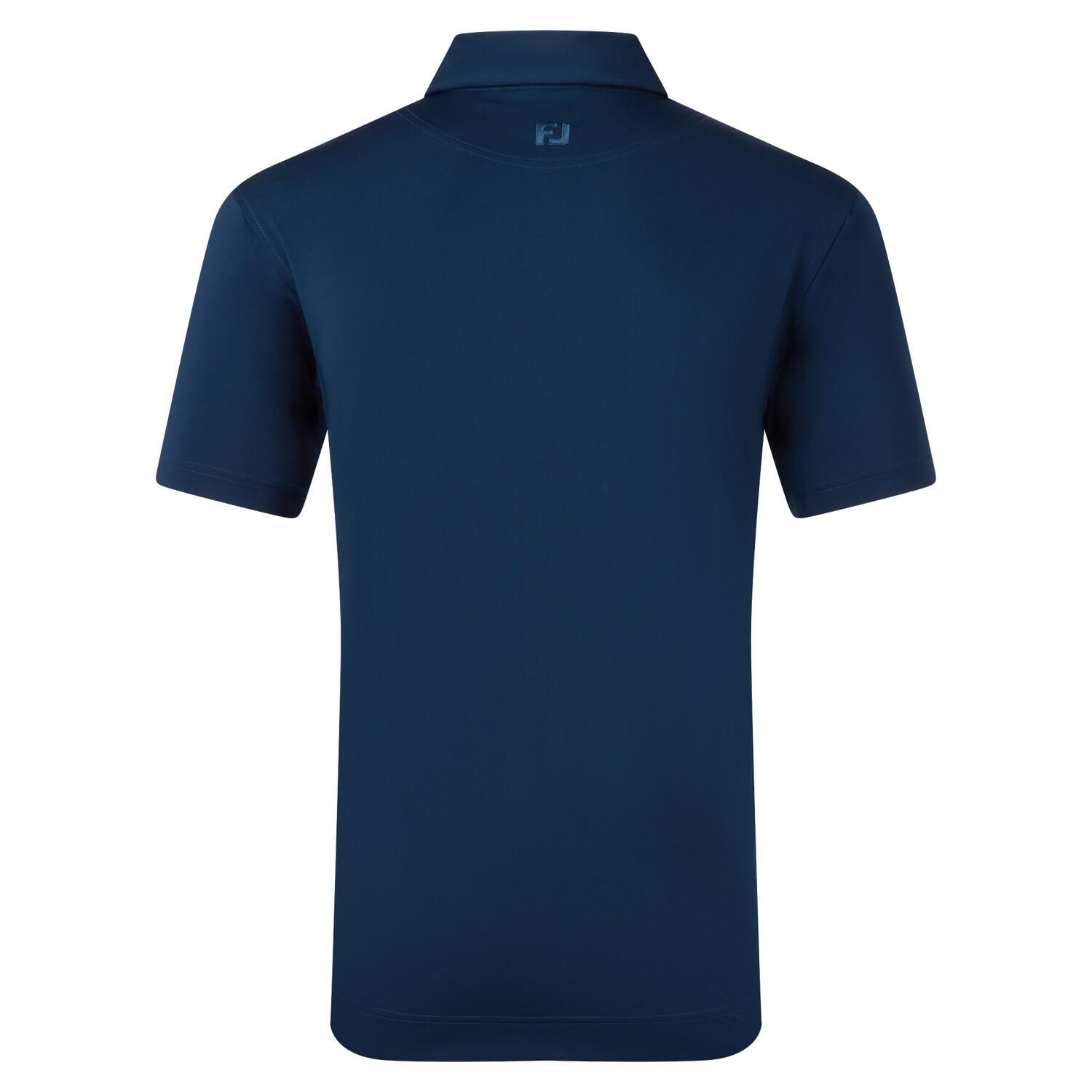 Polo da golf da uomo Footjoy Lisle, tinta unita, blu navy 2/2