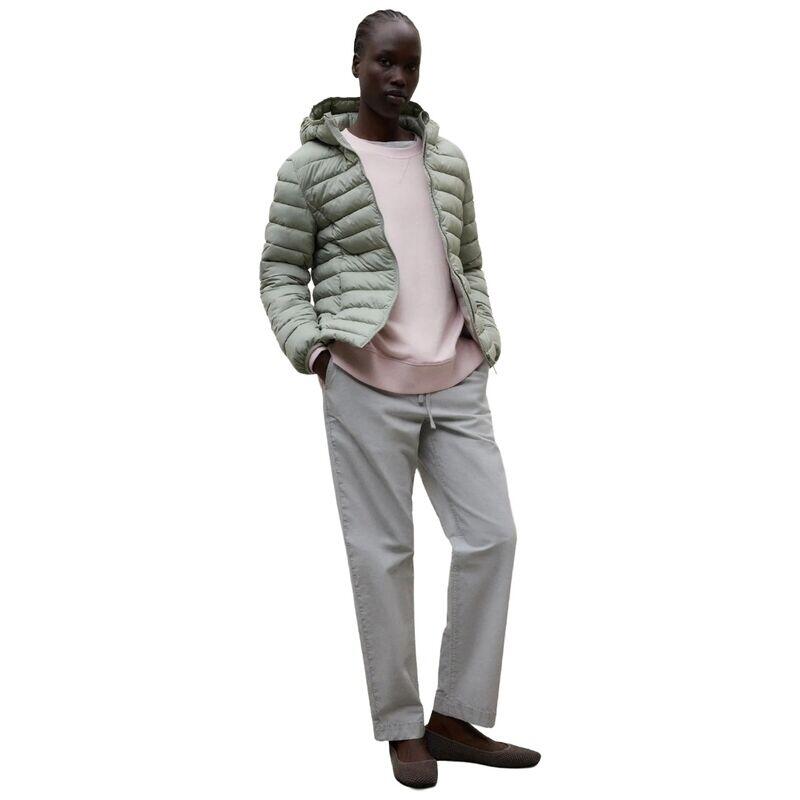 Chaqueta Verde Ecoalf Atlantic Jacket Woman Sage de Corte Regular 2/4