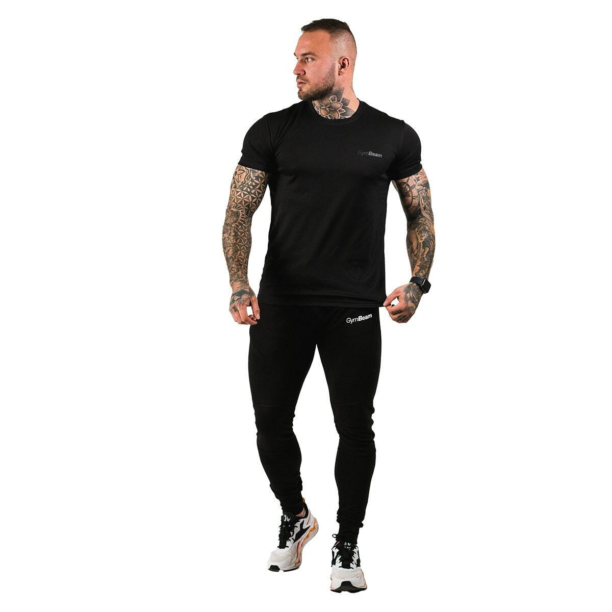 Uomo palestra T-shirt traspirante nera TRN 6/7