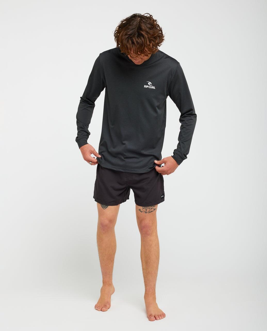 T-shirt anti-UV Homme Stack UPF50 Long Sleeve Rash Vest - Black Marle 4/6