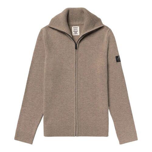 Chaqueta Beige Ecoalf Sasa Knit Man Toast Melange de Corte Regular 4/4
