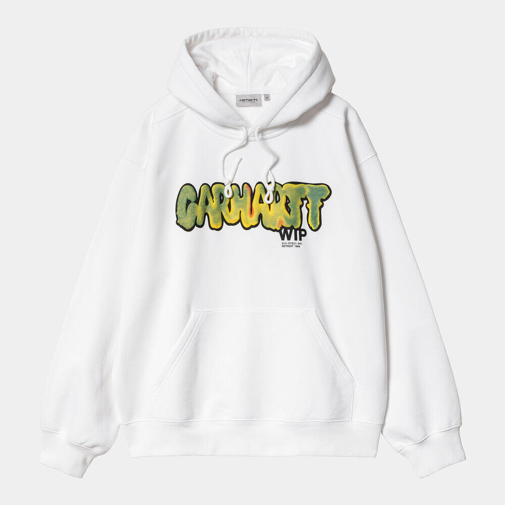 Sudadera Blanca Carhartt Hooded Drip Sweat White 3/5