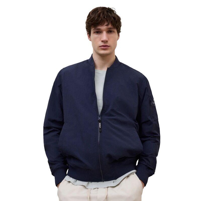 Chaqueta Azul Ecoalf Wale Jacket Man Deep Navy de Fit Regular Repelente al Agua 4/5