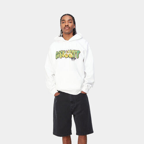Sudadera Blanca Carhartt Hooded Drip Sweat White 5/5