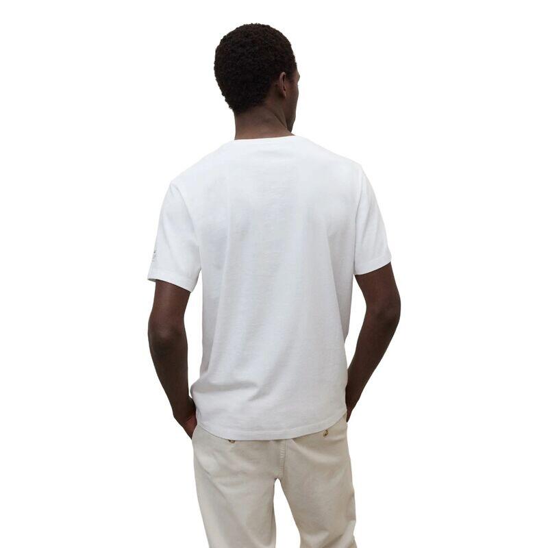 Camiseta Blanca Ecoalf Min T-Shirt Man White Cómoda y Versátil de Corte Regular 3/4