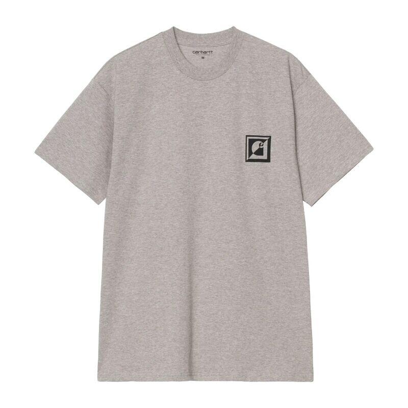 Camiseta Gris Carhartt C Logo Archive T-Shirt Grey Heather de Corte Holgado 2/4
