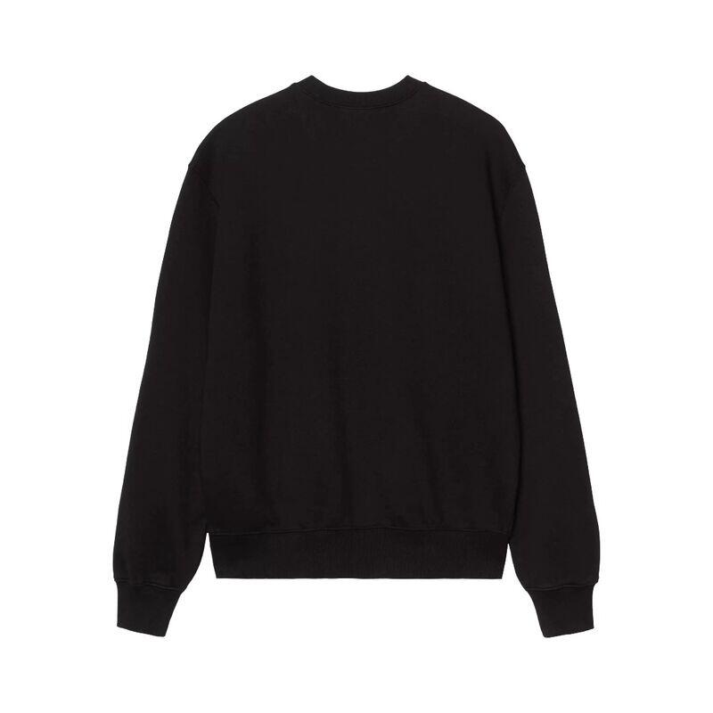 Sudadera Negra Carhartt Clover Sweatshirt Black de Corte Holgado 2/5