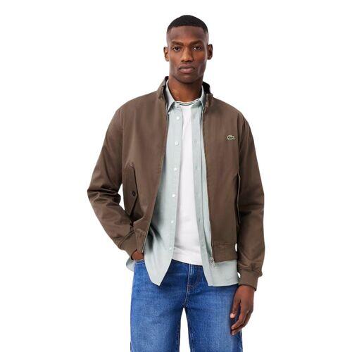 Chaqueta Marrón Lacoste Harrington de Sarga Hidrófuga de Diseño Práctico 5/5