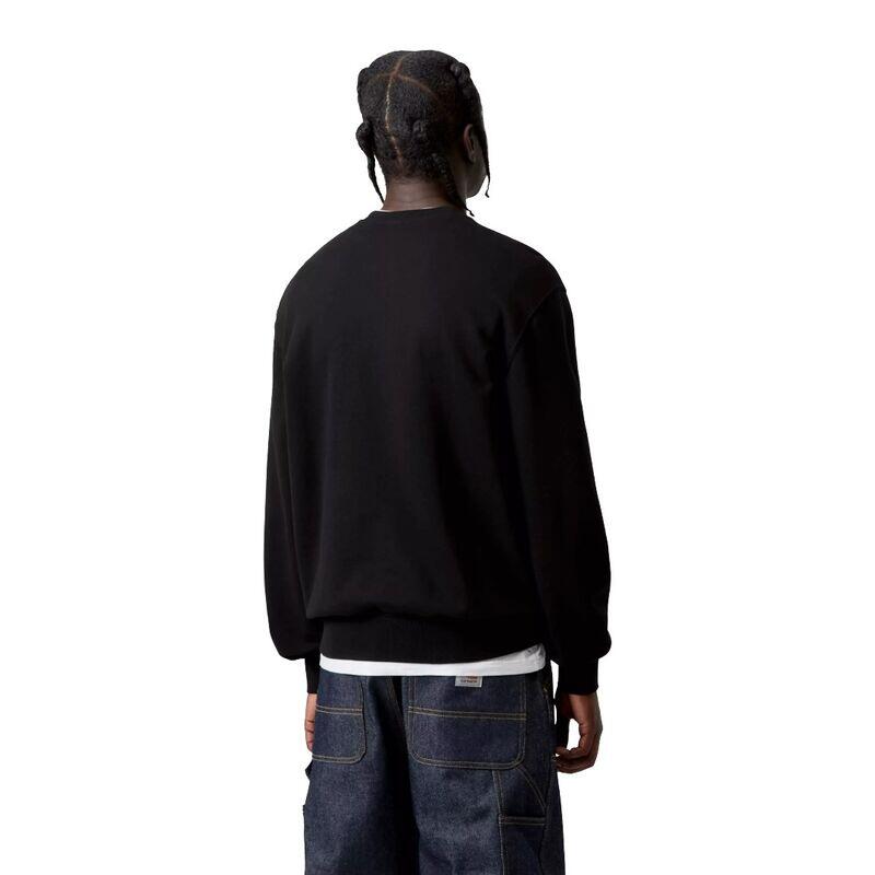 Sudadera Negra Carhartt Clover Sweatshirt Black de Corte Holgado 4/5