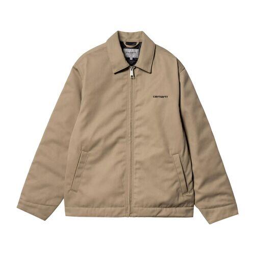 Chaqueta Beige Carhartt Module Script Jacket Leather Cálida y Duradera 5/5