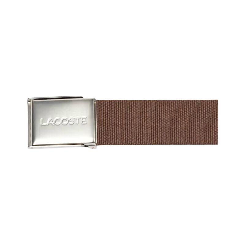 Cinturón Marrón Lacoste Concept de Tejido Flexible y Ligero 3/4