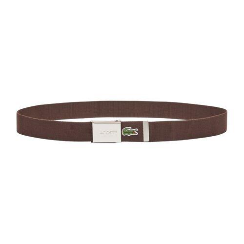 Cinturón Marrón Lacoste Concept de Tejido Flexible y Ligero 4/4