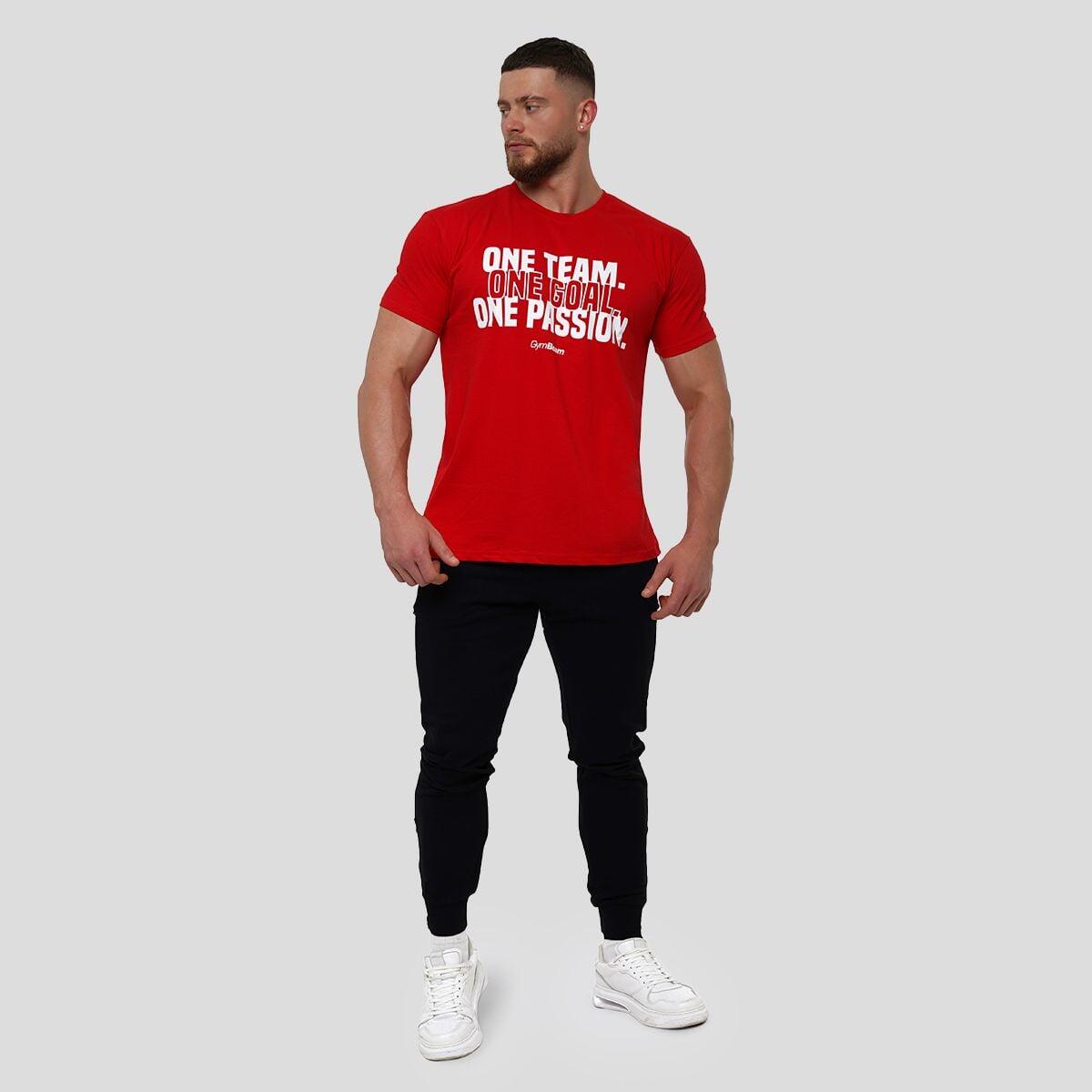 Uomo t-shirt cotone rossa One Team 4/5