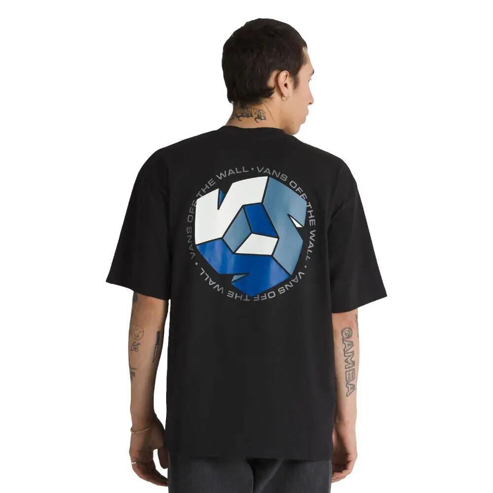 Camiseta Negra Vans Cyrcle V SS Black 3/4