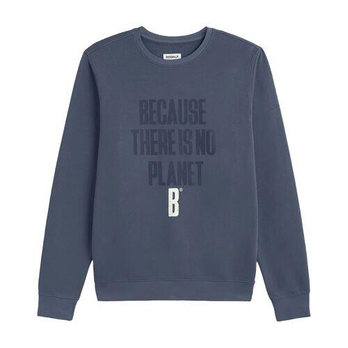 Sudadera Azul Ecoalf Bardera Steel Blue con Estampado Frontal de Corte Regular 5/5