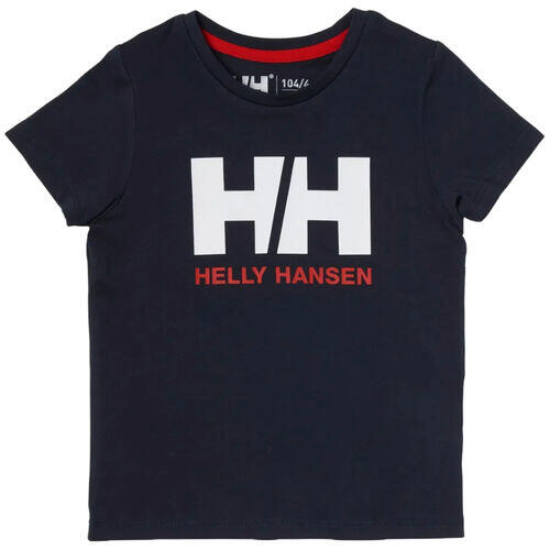 Camiseta Azul Helly Hansen Logo T-shirt Niño Navy Estilo Casual 5/5