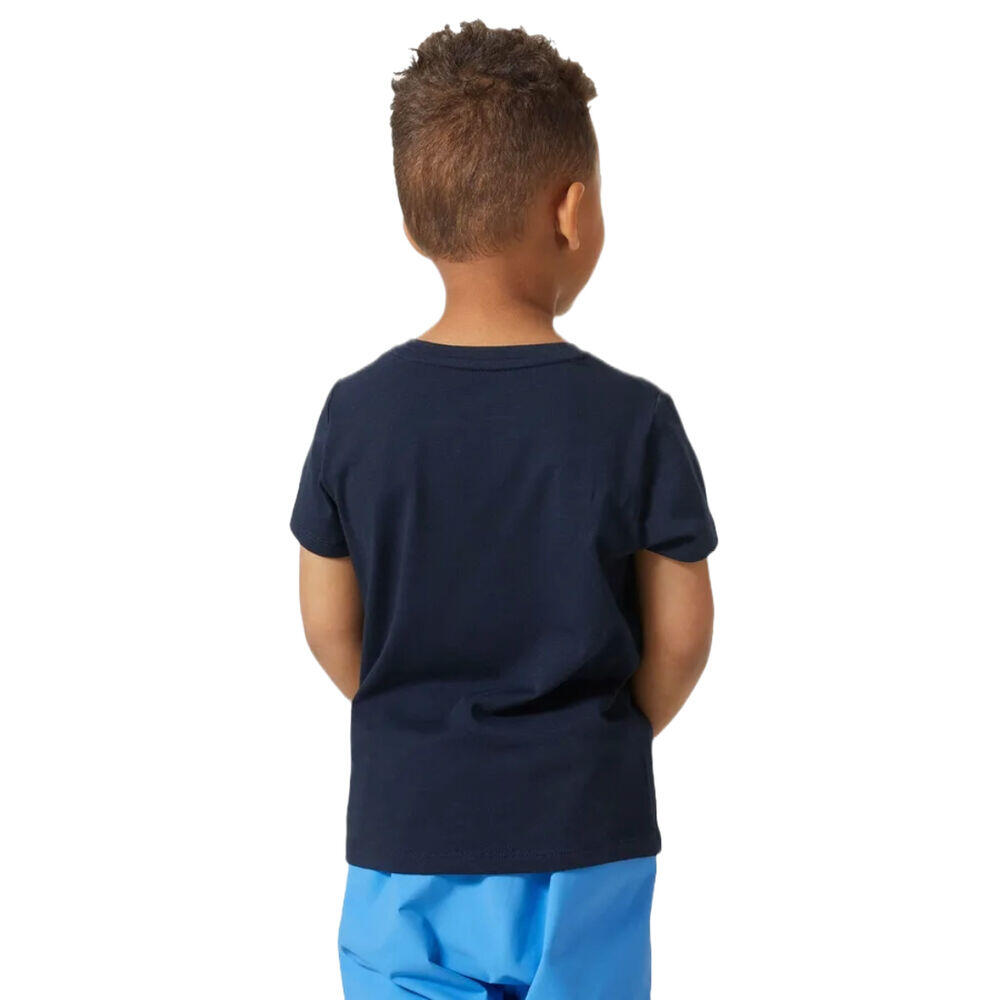 Camiseta Azul Helly Hansen Logo T-shirt Niño Navy Estilo Casual 4/5