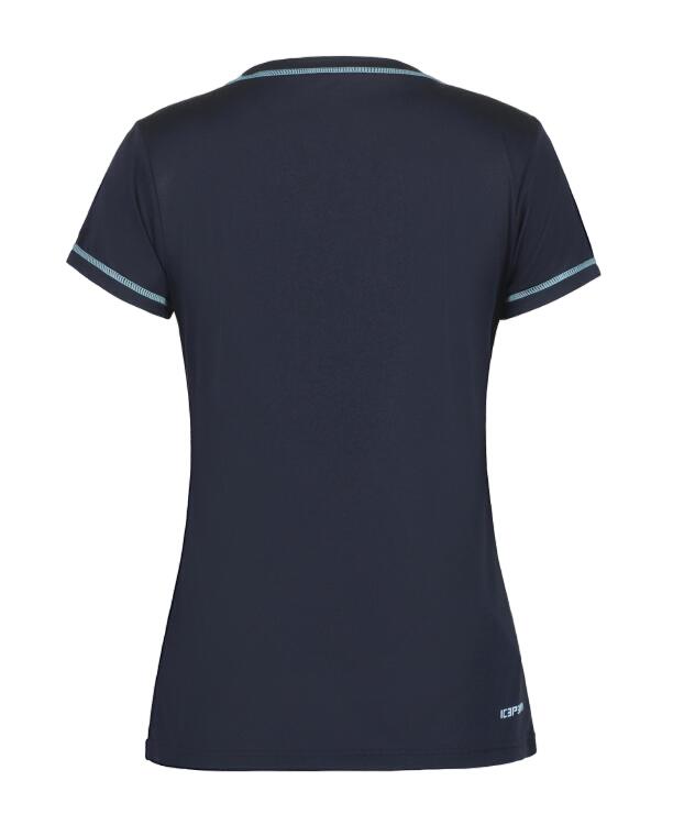 Beasley T-Shirt Dames Korte mouw Dark Blue 2/4