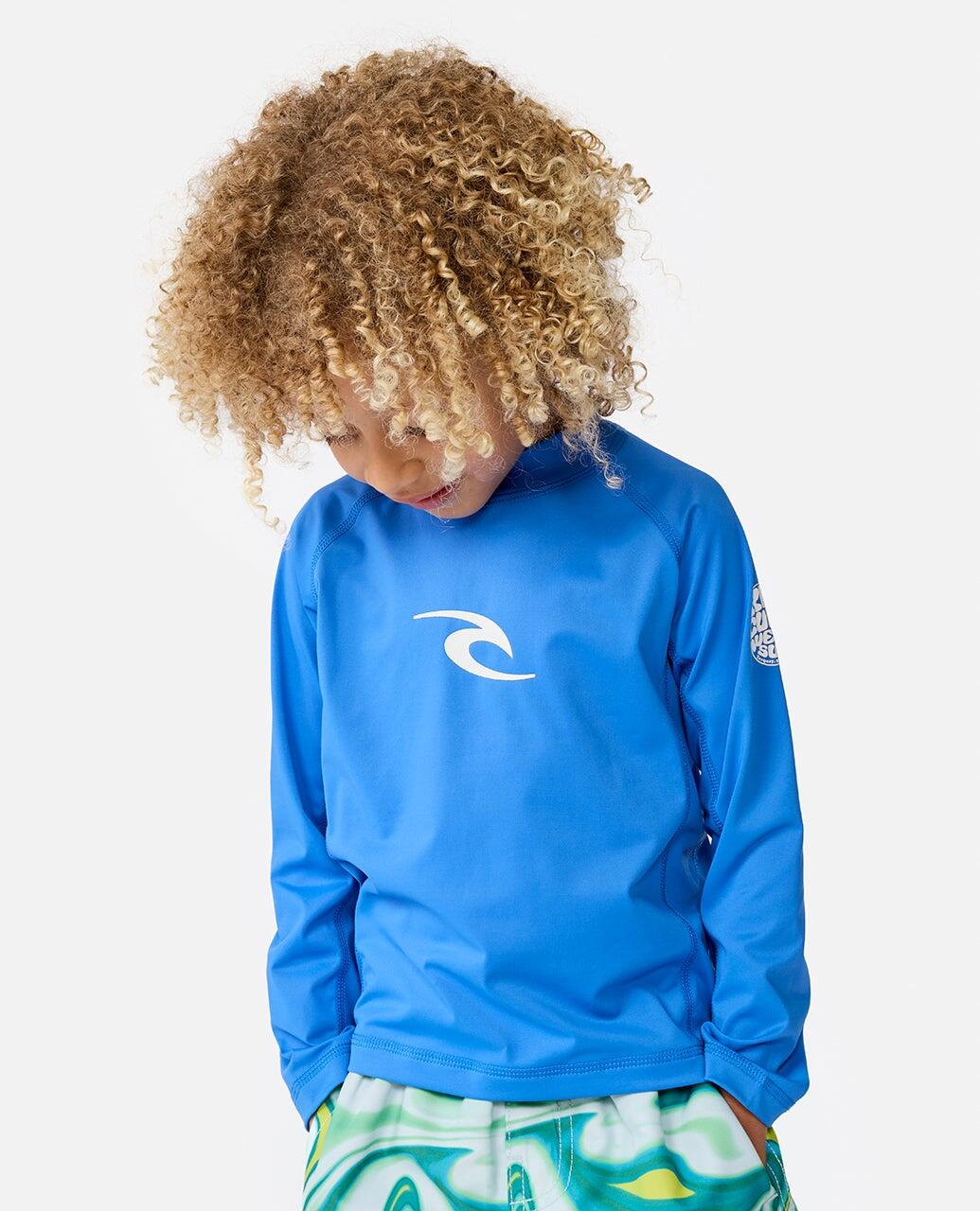 T-shirt anti-UV Garçon Waves manches longues - Blue Gum 4/4