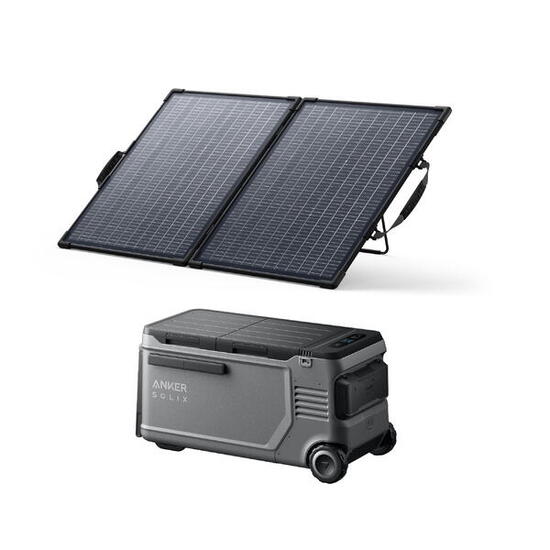 Kit tragbare Kühlbox 58 L Anker Solix EverFrost 2 + Bifaziales Solarpanel 100 W