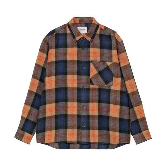 Camisa de Cuadros Carhartt Dern Shirt Dern Check, Sycamore Tree de Corte Holgado