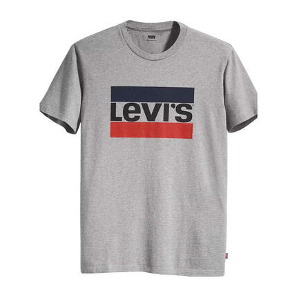 Camiseta Gris Levis Grey Ligera con Logotipo Deportivo