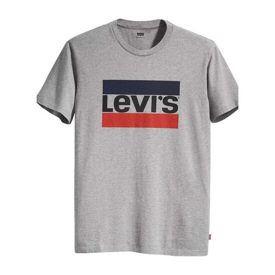 Camiseta Gris Levis Grey Ligera con Logotipo Deportivo