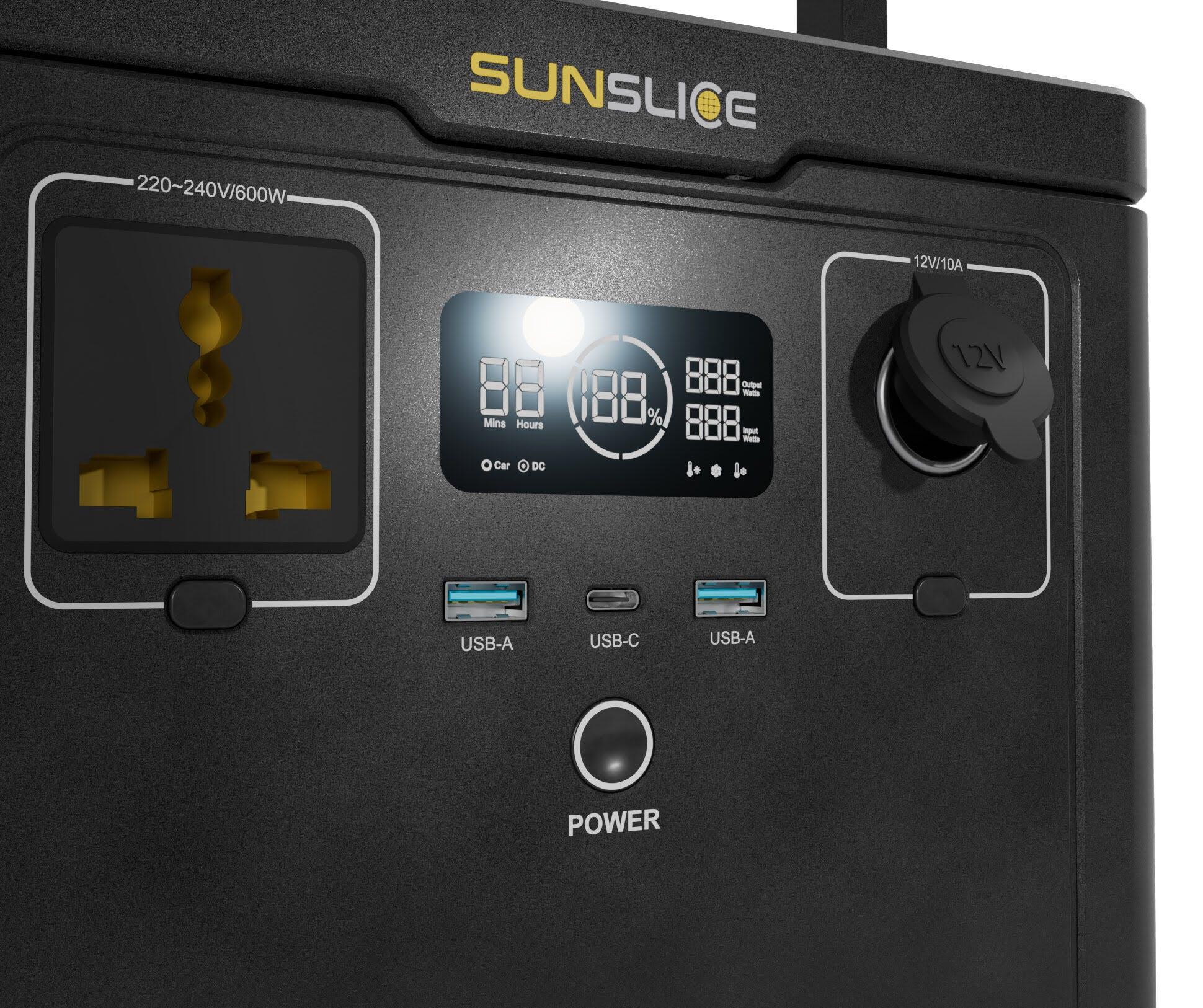 Sunslice Gravity 512Wh — Centrale Elettrica Portatile Compatta 600W 3/6