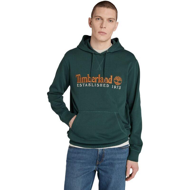 Sudadera Verde Timberland 1973 Embroidered Logo Loopba Green Con Capucha 3/5