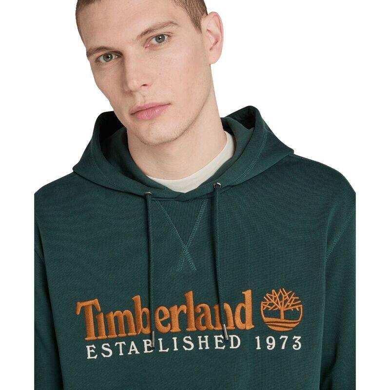 Sudadera Verde Timberland 1973 Embroidered Logo Loopba Green Con Capucha 2/5