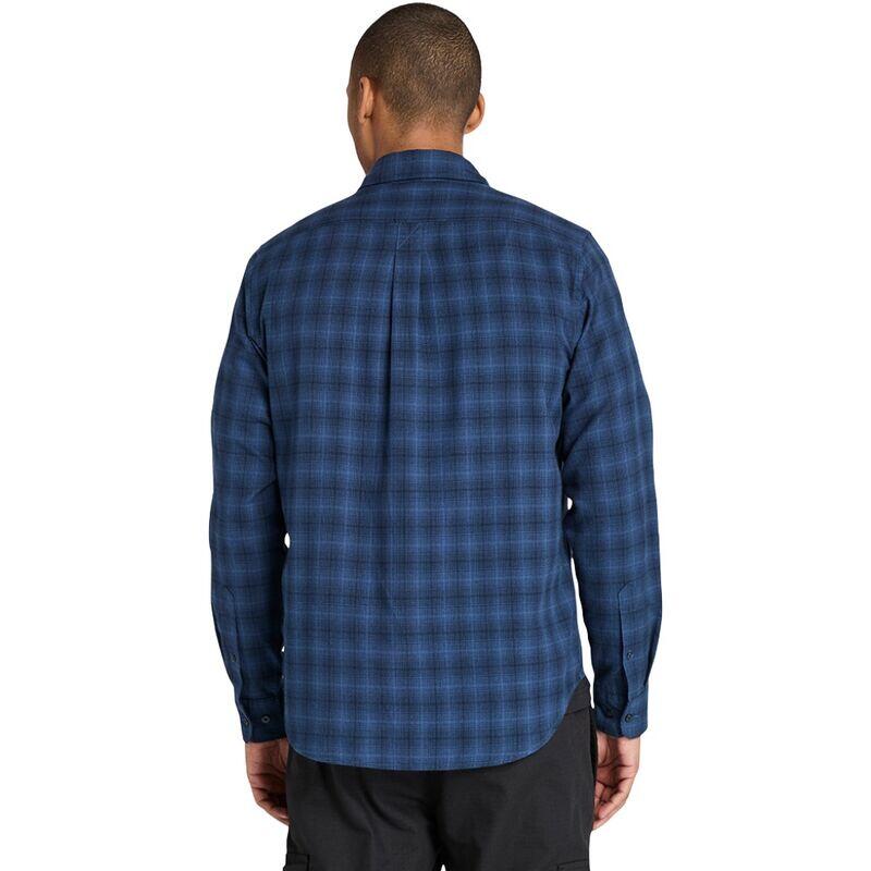 Camisa De Cuadros Aul Timberland Solucell Plaid Shirt Dark Blue Suave Y Cómoda 3/4