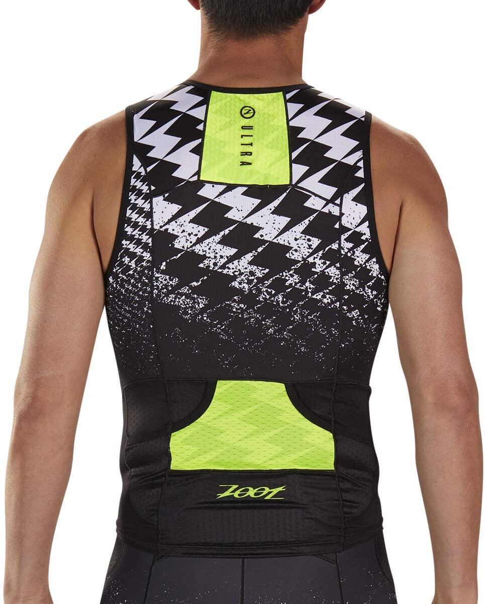 Camiseta Triatlon Sin mangas Hombre ZOOT AERO ULTRA Negro Estampada 2/7