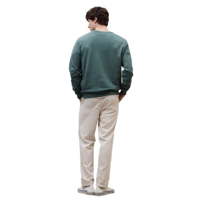 Sudadera Verde Ecoalf Bardera Green Shadow con Estampado Frontal 3/5