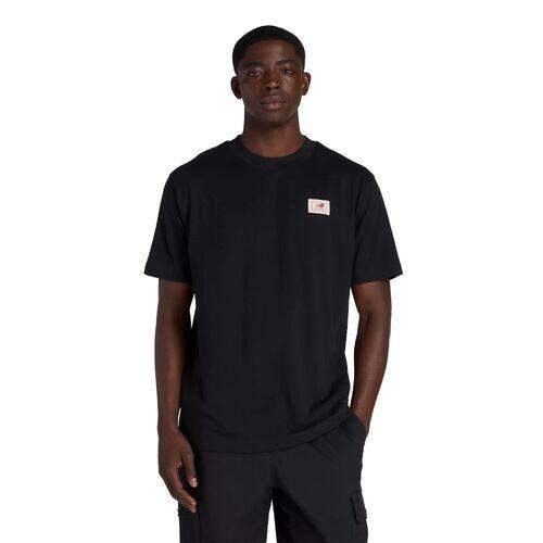 Camiseta Negra New Balance Woven Label T-Shirt Black 5/5
