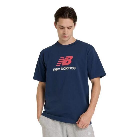 Camiseta Azul New Balance Athletics Logo T-Shirt Nb Navy