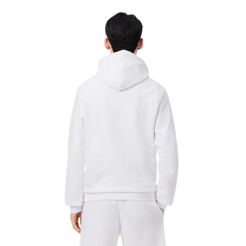 Sudadera Blanca Lacoste Básica con Capucha de Estilo Casual y Elegante 3/4