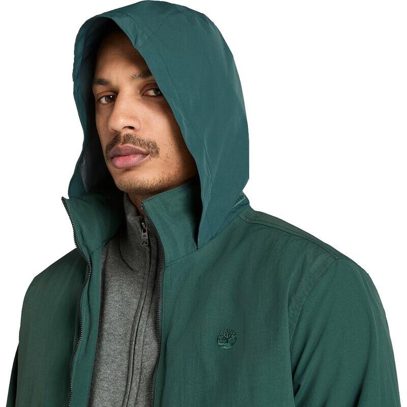 Chaqueta Verde Timberland Bómber Impermeable Sailor Green Con Capucha Plegable 2/5