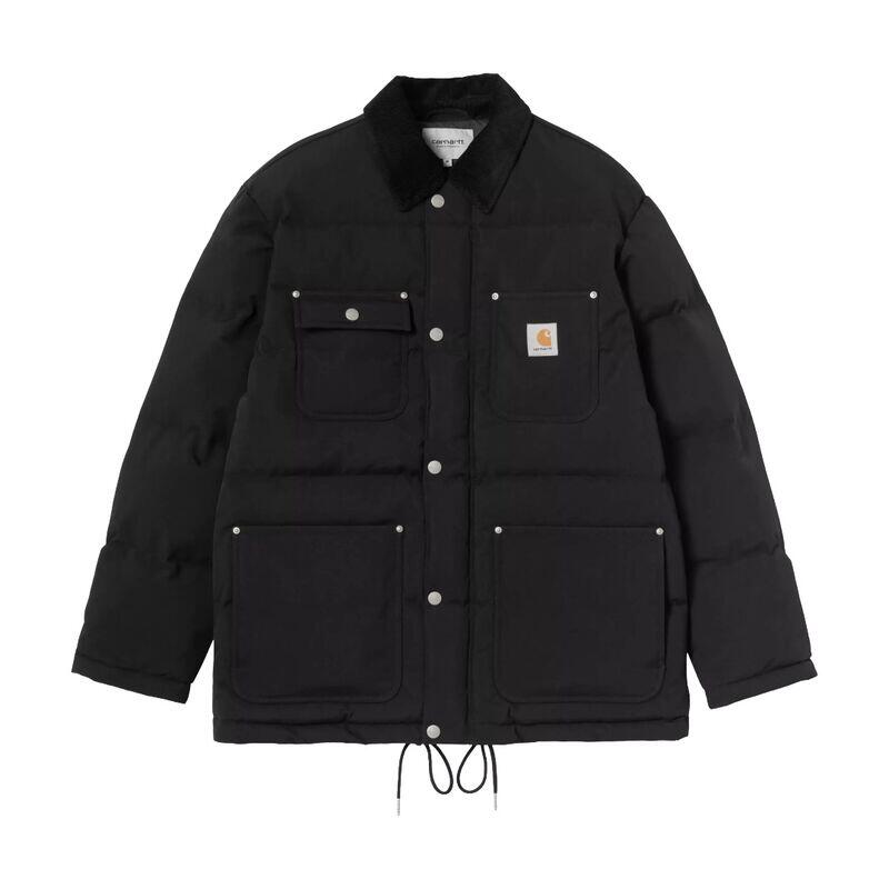 Cazadora Negra Carhartt Rayler Jacket Black Cálida y Duradera 1/5