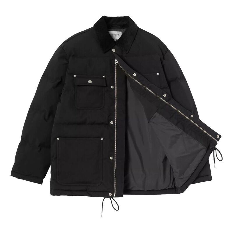 Cazadora Negra Carhartt Rayler Jacket Black Cálida y Duradera 2/5