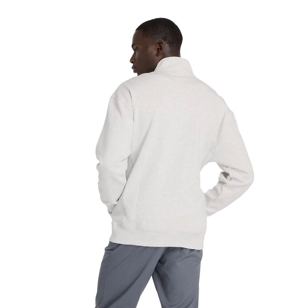 Sudadera Gris New Balance Athletics Fleece 1/2 Zip Ash Heather 3/5